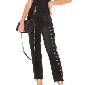 GRLFRND Helena High-Rise Straight Crop (Lady Bird)